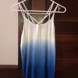 American Eagle Cross strap ombré tank